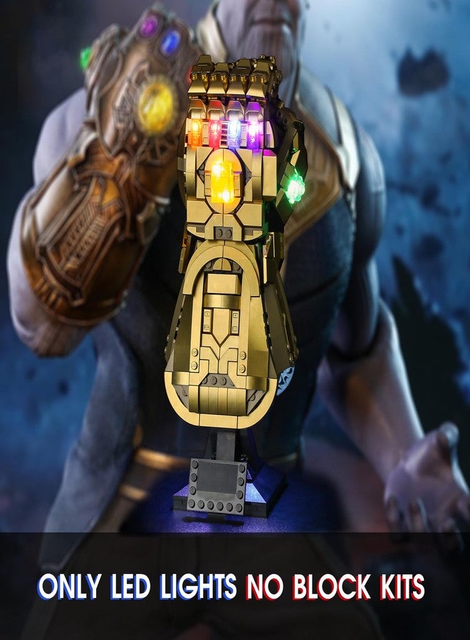Vaodest مصباح LED من Vaodest لمجموعة Lego 76191 Marvel Infinity Gauntlet، تصميم وتكوين متوافق مع الموديل 76191 (مصباح LED فقط، وليس مجموعة مكعبات البناء) - Image 2